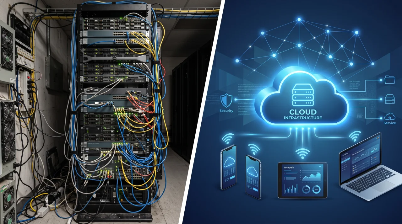 Comparación entre rack y Cloud services